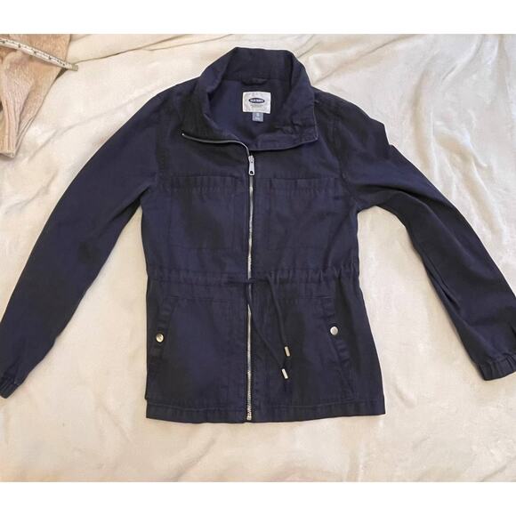 Old Navy Blue Zip Up Windbreaker Field Jacket Women's Extra Small - Picture 8 of 13